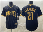 Pittsburgh Pirates #21 Roberto Clemente Black 2026 City Connect Jersey
