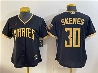 Pittsburgh Pirates #30 Paul Skenes Women's Black 2026 City Connect Jersey