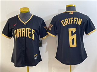 Pittsburgh Pirates #6 Konnor Griffin Women's Black 2026 City Connect Jersey