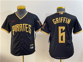 Pittsburgh Pirates #6 Konnor Griffin Youth Black 2026 City Connect Jersey