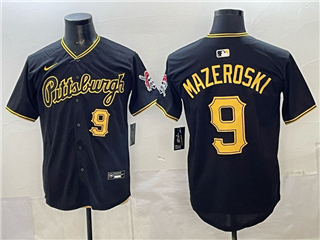 Pittsburgh Pirates #9 Bill Mazeroski Alternate Black Limited Jersey
