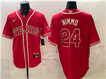 Texas Rangers #24 Brandon Nimmo Red 2026 City Connect Jersey