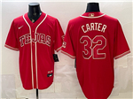 Texas Rangers #32 Evan Carter Red 2026 City Connect Jersey