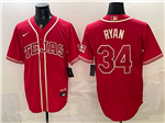 Texas Rangers #34 Nolan Ryan Red 2026 City Connect Jersey