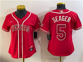 Texas Rangers #5 Corey Seager Women's Red 2026 City Connect Jersey