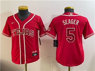 Texas Rangers #5 Corey Seager Youth Red 2026 City Connect Jersey