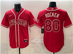 Texas Rangers #80 Kumar Rocker Red 2026 City Connect Jersey