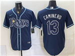 Tampa Bay Rays #13 Junior Caminero Navy Limited Jersey