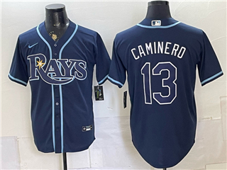 Tampa Bay Rays #13 Junior Caminero Navy Limited Jersey