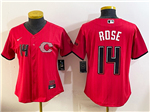 Cincinnati Reds #14 Pete Rose Women's Red 2026 City Connect Jersey