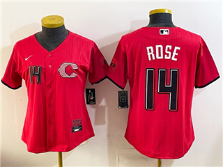 Cincinnati Reds #14 Pete Rose Women's Red 2026 City Connect Jersey