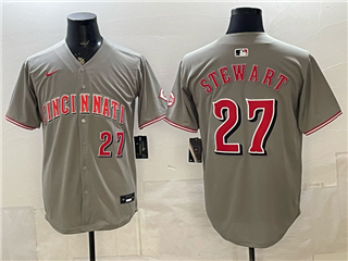 Cincinnati Reds #27 Sal Stewart Gray Limited Jersey