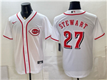 Cincinnati Reds #27 Sal Stewart White Limited Jersey