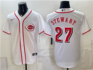 Cincinnati Reds #27 Sal Stewart White Limited Jersey