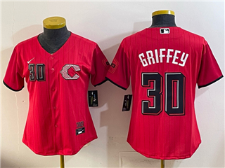 Cincinnati Reds #30 Ken Griffey Jr. Women's Red 2026 City Connect Jersey