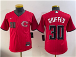 Cincinnati Reds #30 Ken Griffey Jr. Youth Red 2026 City Connect Jersey