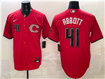 Cincinnati Reds #41 Andrew Abbott Red 2026 City Connect Jersey