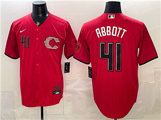 Cincinnati Reds #41 Andrew Abbott Red 2026 City Connect Jersey
