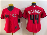 Cincinnati Reds #44 Elly De La Cruz Women's Red 2026 City Connect Jersey