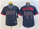 Cincinnati Reds #44 Elly De La Cruz Youth Black 2023 City Connect Jersey