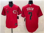 Cincinnati Reds #7 Spencer Steer Red 2026 City Connect Jersey