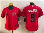 Cincinnati Reds #9 Matt McLain Women's Red 2026 City Connect Jersey