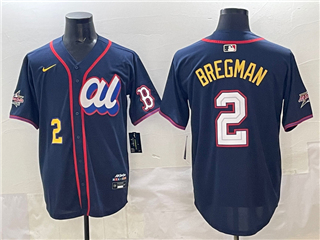 American League #2 Alex Bregman Navy 2025 MLB All-Star Edition Limited Jersey