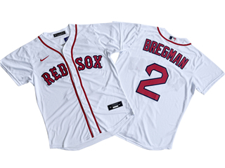 Boston Red Sox #2 Alex Bregman White Limited Jersey
