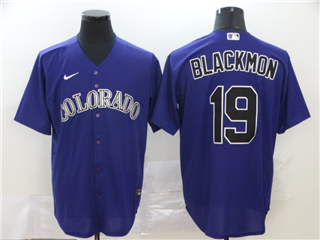Colorado Rockies #19 Charlie Blackmon Purple 2020 Cool Base Jersey