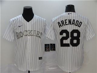 Colorado Rockies #28 Nolan Arenado White 2020 Cool Base Jersey