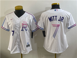 Kansas City Royals #7 Bobby Witt Jr. Women's White 2026 City Connect Jersey