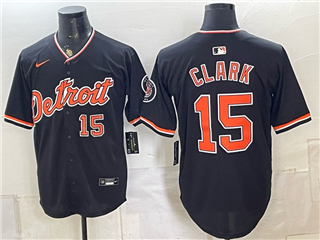 Detroit Tigers #15 Max Clark Alternate Black Limited Jersey