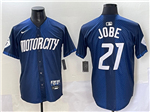 Detroit Tigers #21 Jackson Jobe Navy 2024 City Connect Limited Jersey