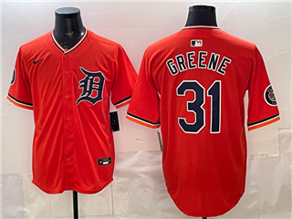 Detroit Tigers #31 Riley Greene Orange Limited Jersey