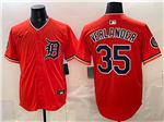 Detroit Tigers #35 Justin Verlander Orange Limited Jersey