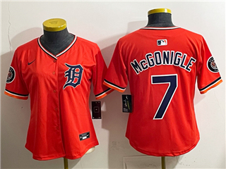 Detroit Tigers #7 Kevin McGonigle Orange Women's Limited Team Jersey