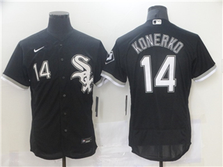 Chicago White Sox #14 Paul Konerko Black Flex Base Jersey