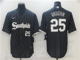 Chicago White Sox #25 Andrew Vaughn Black 2021 City Connect Cool Base Jersey