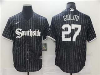 Chicago White Sox #27 Lucas Giolito Black 2021 City Connect Cool Base Jersey