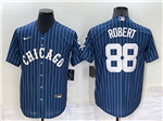 Chicago White Sox #88 Luis Robert Blue Pinstripe Cool Base Jersey