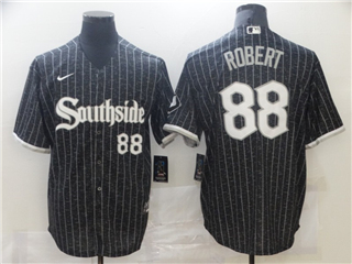 Chicago White Sox #88 Luis Robert Black 2021 City Connect Cool Base Jersey
