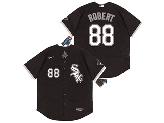 Chicago White Sox #88 Luis Robert Black 2020 Flex Base Jersey