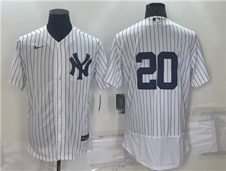New York Yankees #20 White Flex Base Jersey