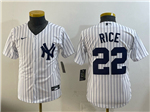 New York Yankees #22 Ben Rice Youth White LimitedJersey