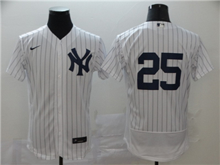 New York Yankees #25 Gleyber Torres White 2020 Flex Base Jersey