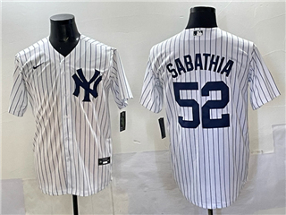 New York Yankees #52 CC Sabathia White Limited Jersey
