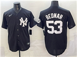 New York Yankees #53 David Bednar Black Fashion Limited Jersey
