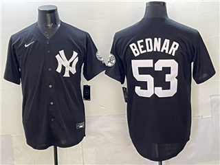 New York Yankees #53 David Bednar Black Fashion Limited Jersey