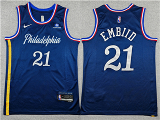 Philadelphia 76ers #21 Joel Embiid 2025-26 Navy City Edition Swingman Jersey