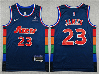 Philadelphia 76ers #23 Lebron James Navy City Edition Swingman Jersey